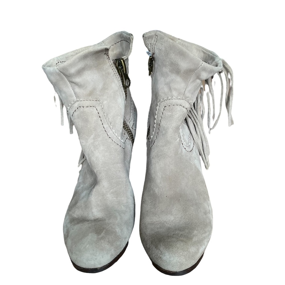 Sam Edelman Suede Fringe Booties size 6.5